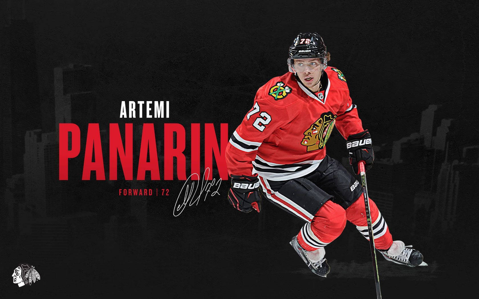 Artemi Panarin In Action - An Exciting Ice Hockey Game Background