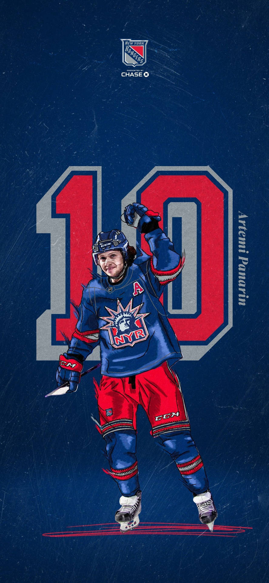 Artemi Panarin Jersey Number Ten Background