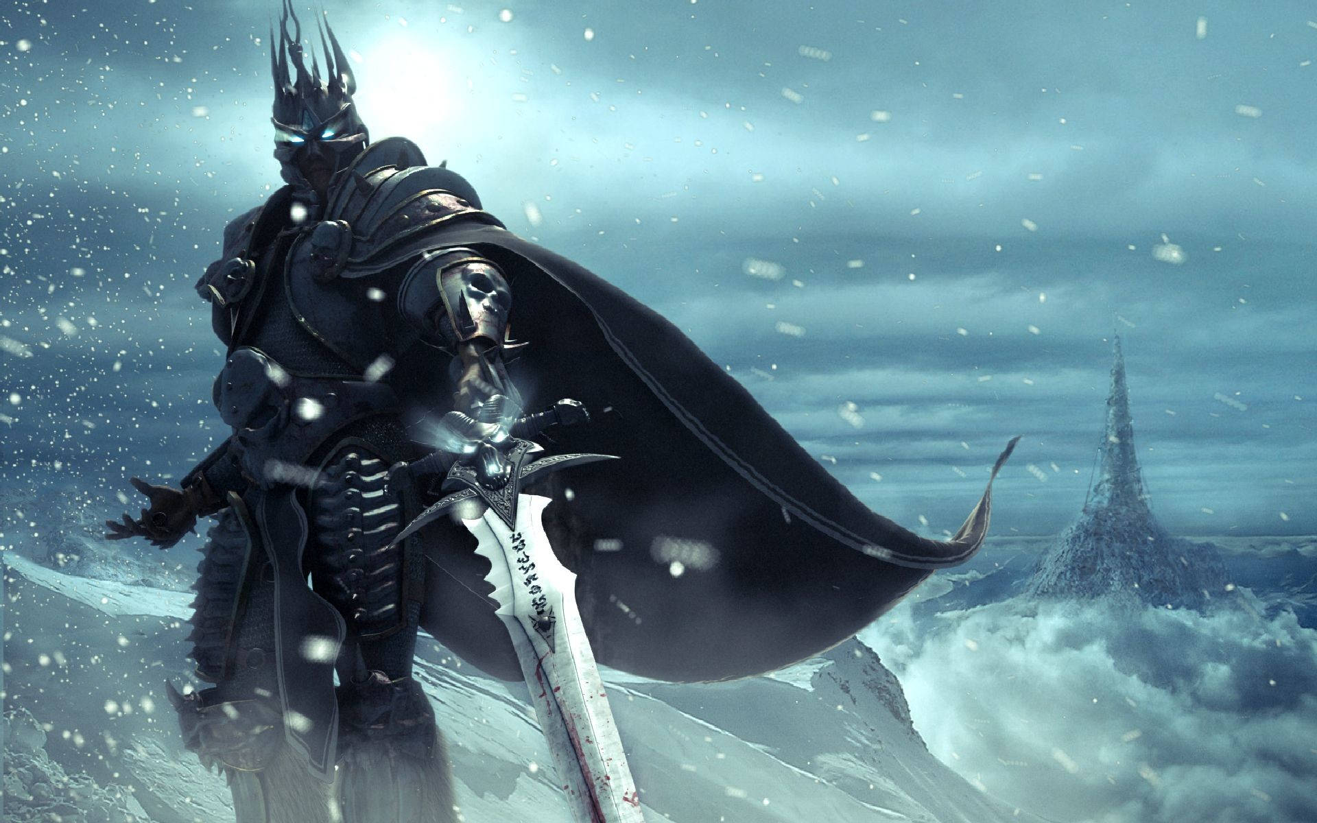 Arthas Menethil As The Death Knight, Poised For Battle Background