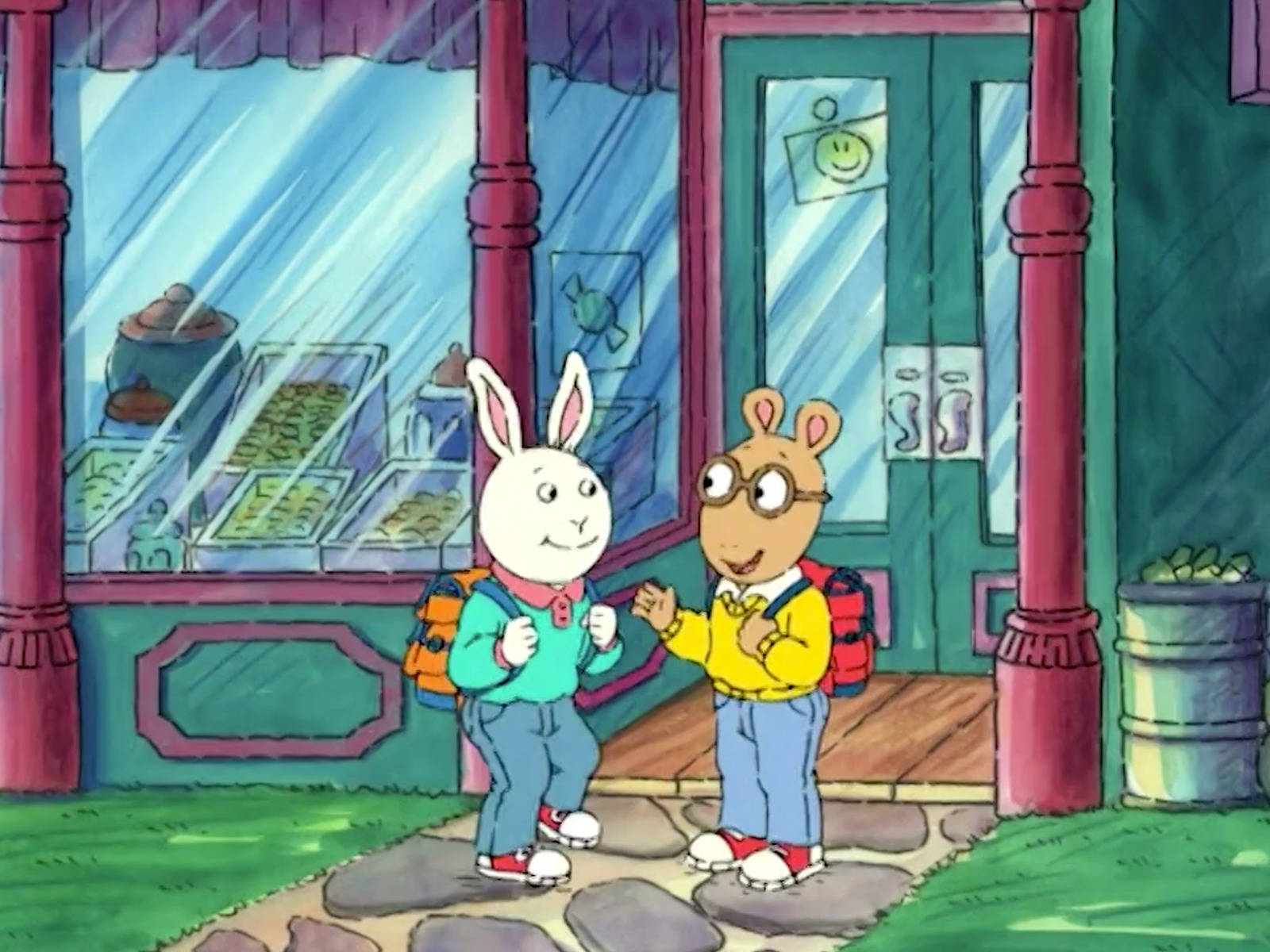 Arthur And Buster Candy Shop Background
