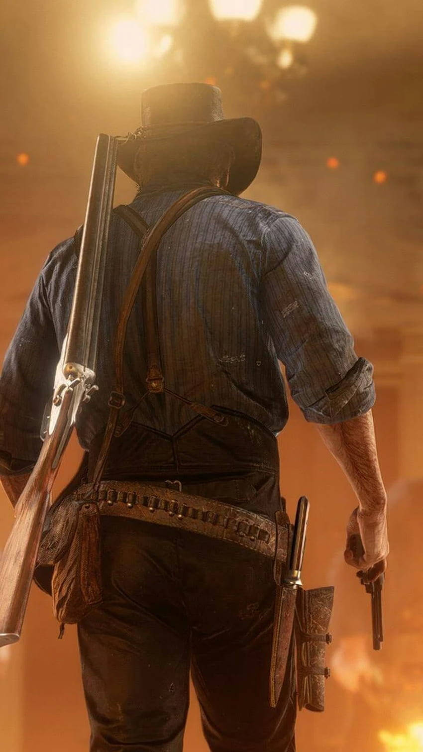 Arthur And City Red Dead Redemption Ii Phone Background