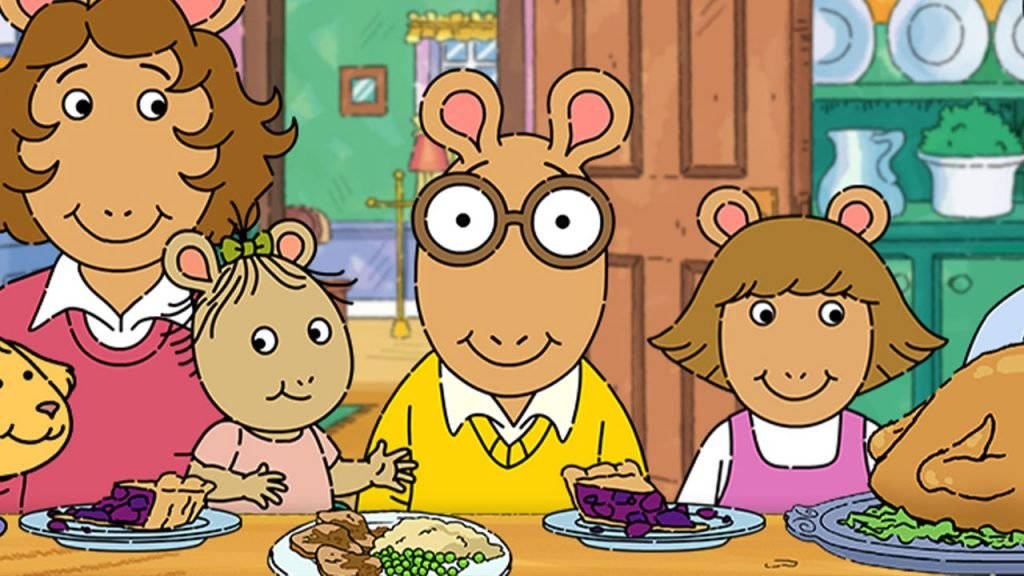 Arthur Enjoying Mealtime Fun With His Family Background