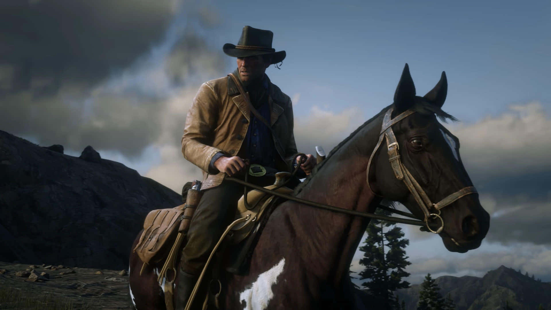 Arthur_ Morgan_ On_ Horseback Background