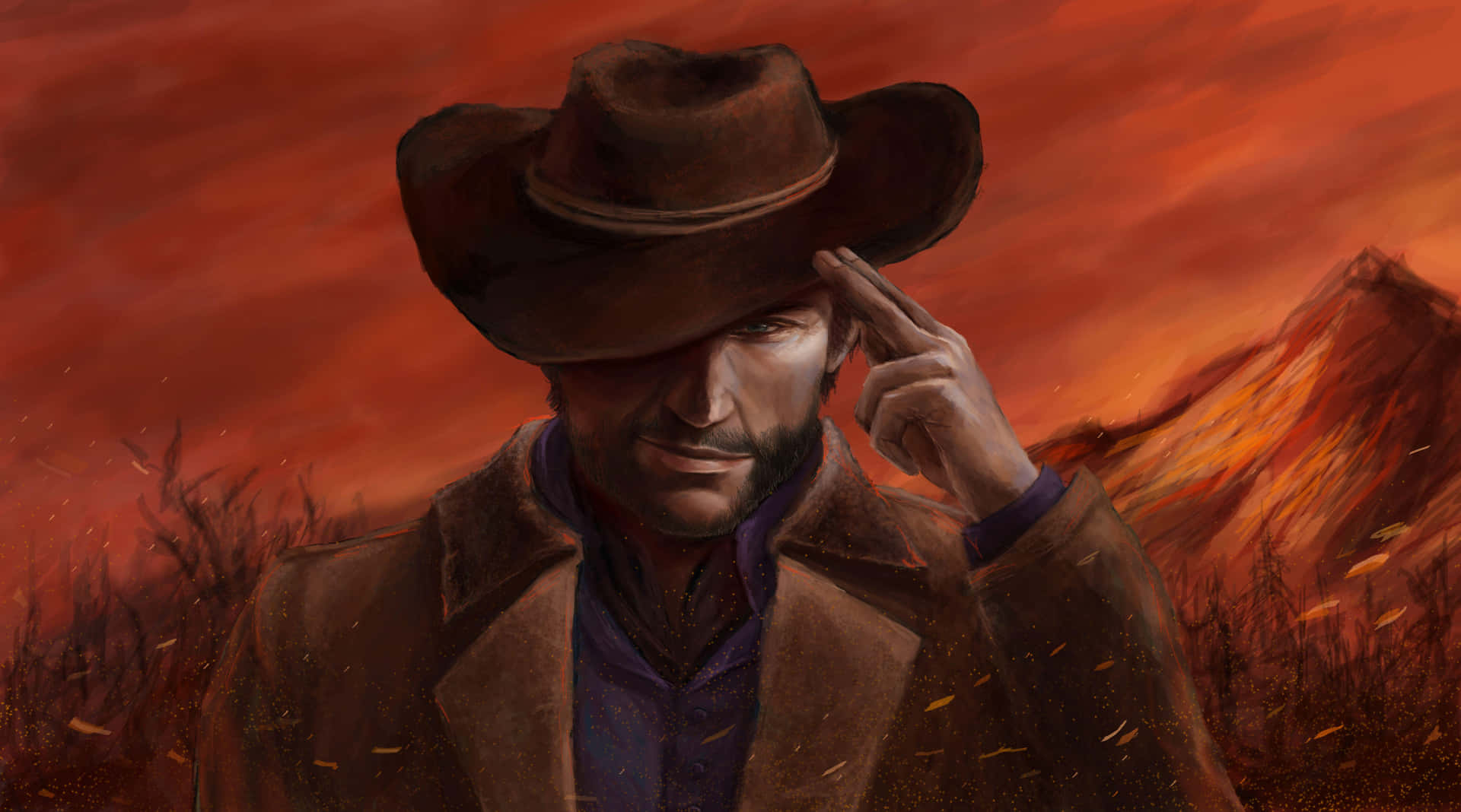 Arthur Morgan Tipping Hat Background