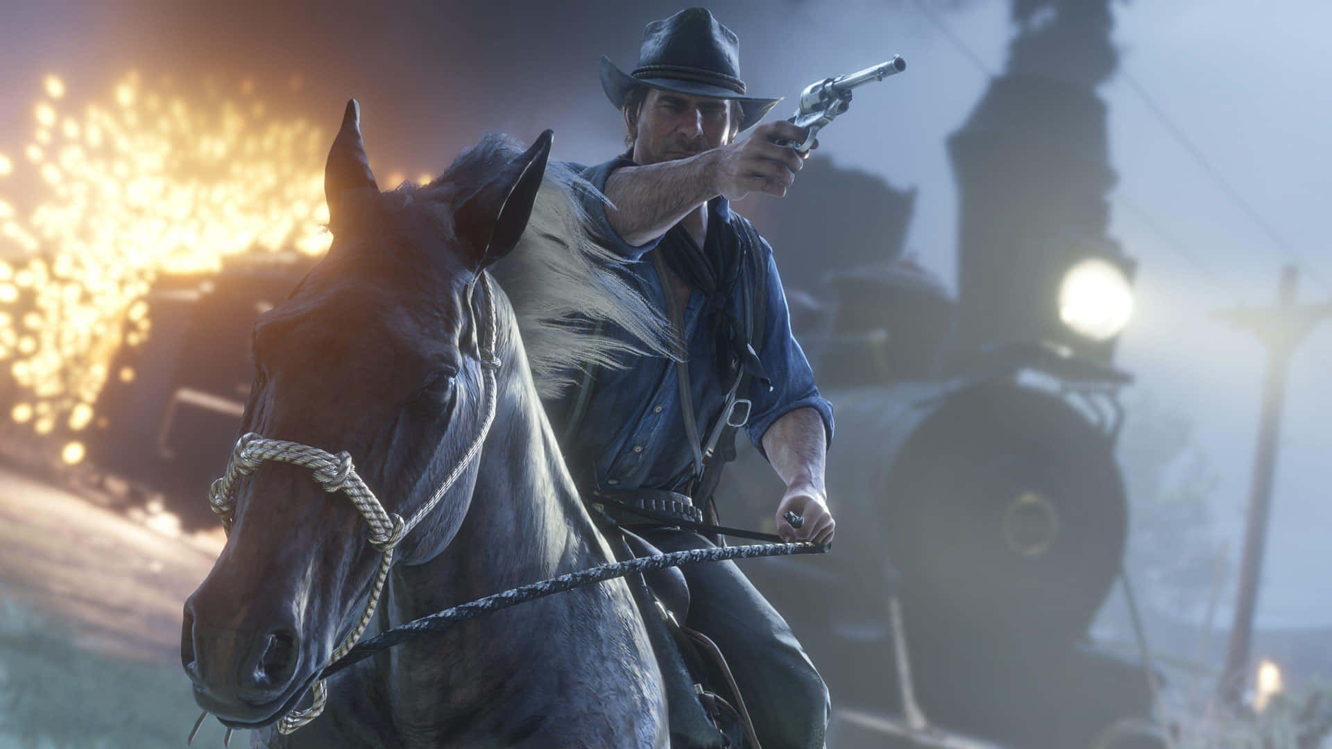 Arthur Morgan Train Robbery Background