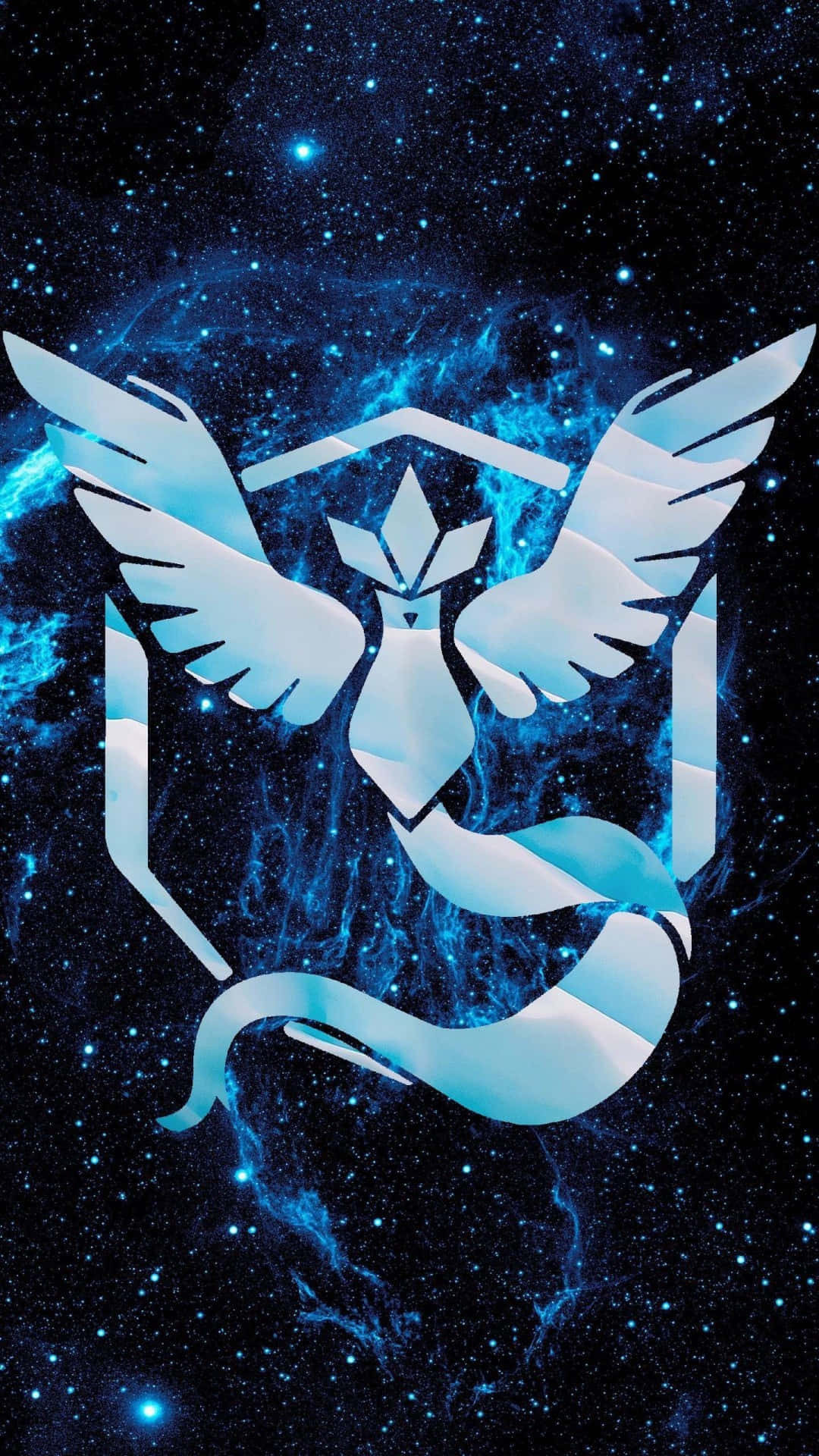 Articuno Graphic In Nebula-like Background Background