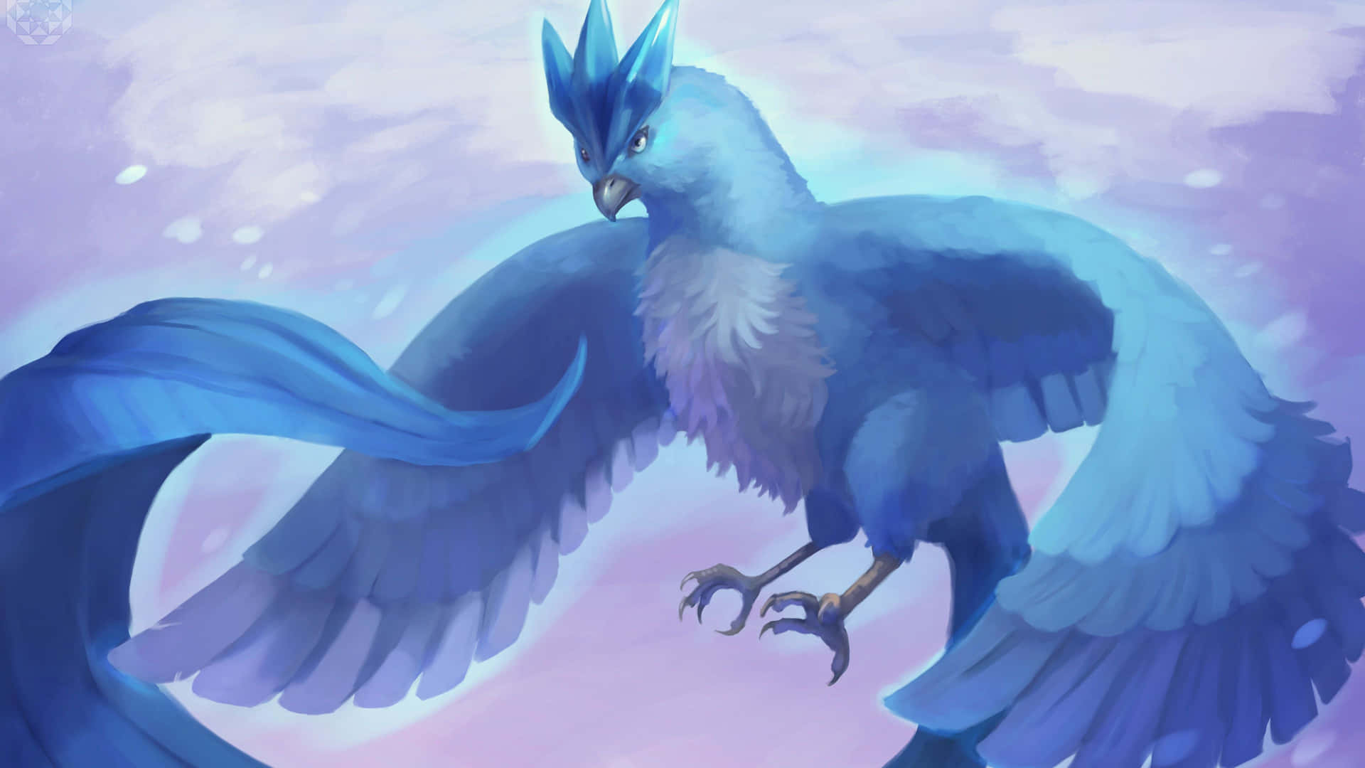Articuno In Dreamy Purple Background