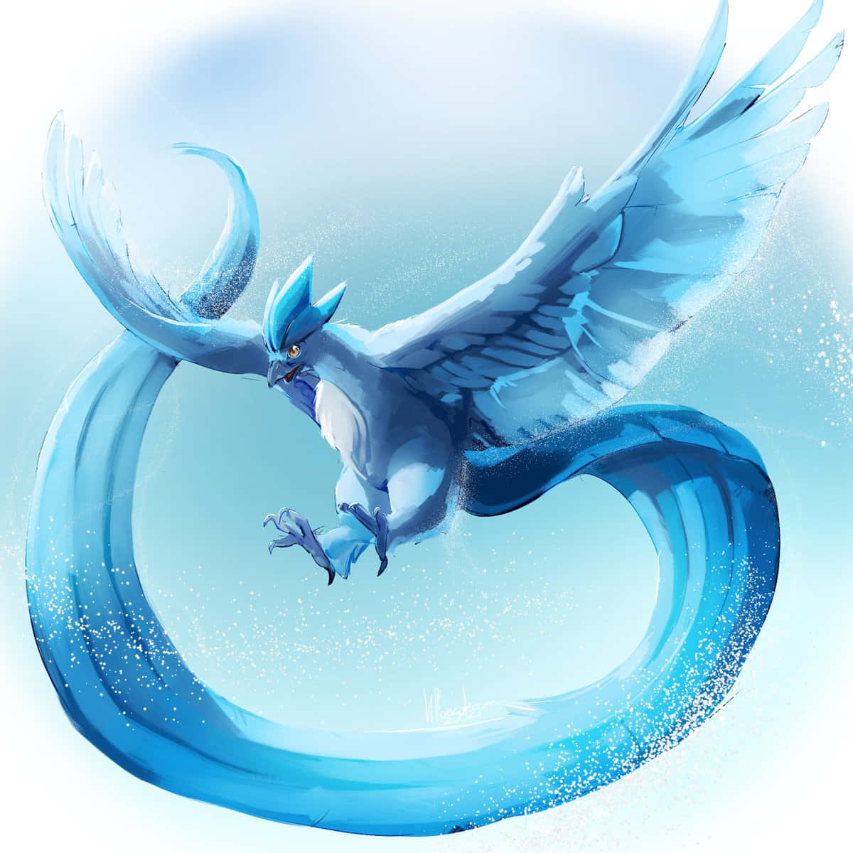 Articuno With Long Tail Background