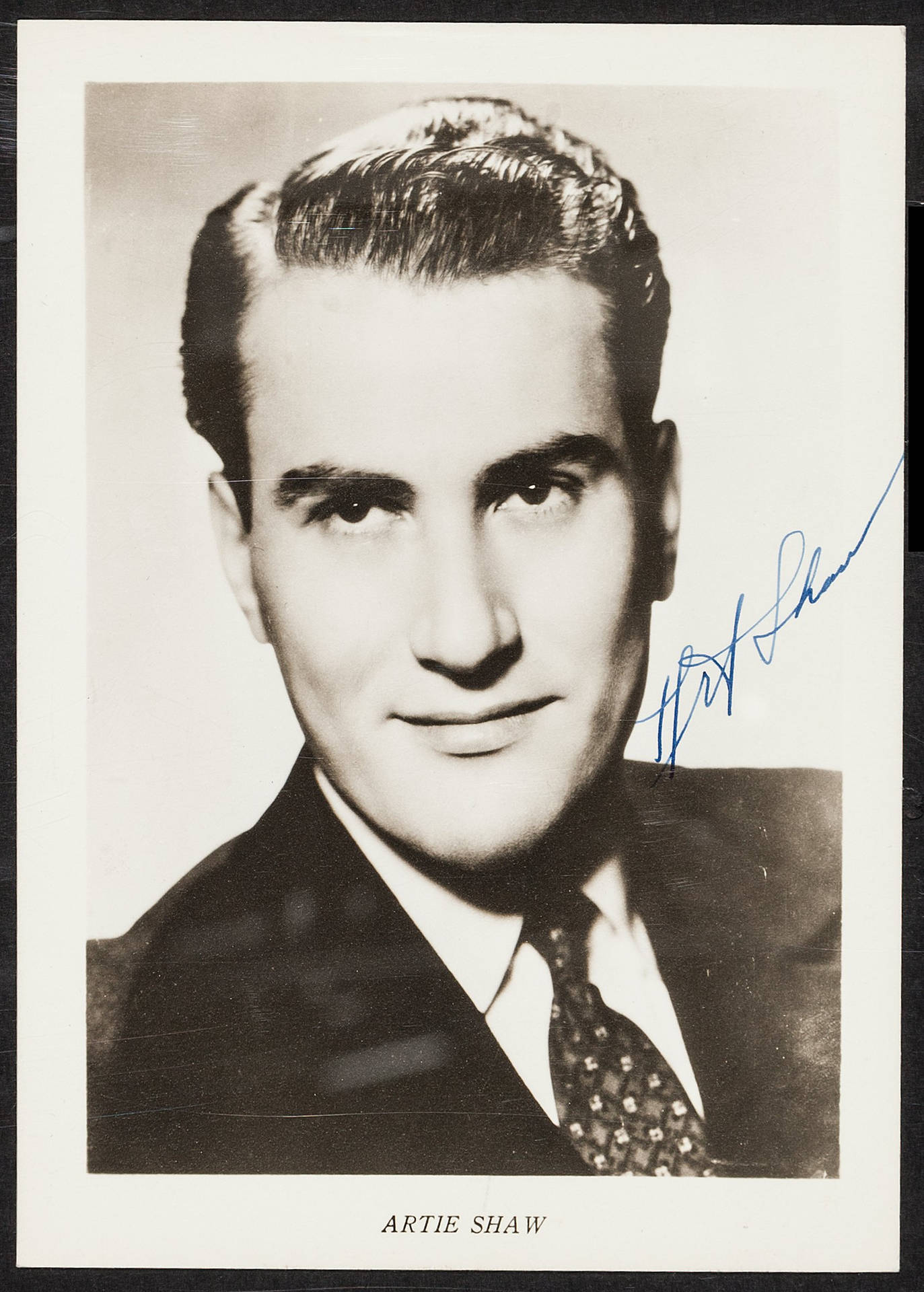 Artie Shaw Portrait With Signature