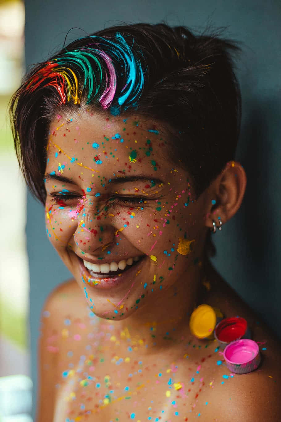 Artistic And Cute Lgbt Smiling Portrait Background