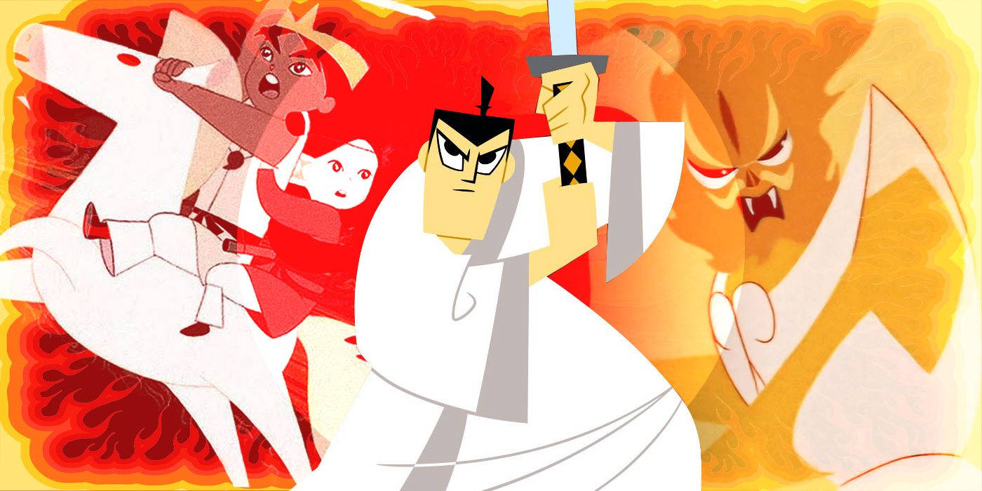 Artistic And Vibrant Samurai Jack Desktop Background