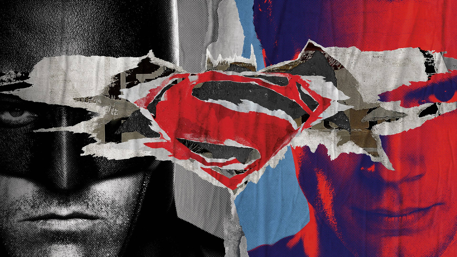 Artistic Batman Vs Superman Logo Background