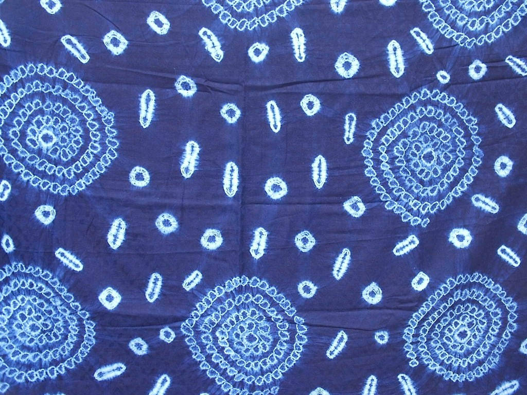 Artistic Blue Bandana With Tie-dye Design