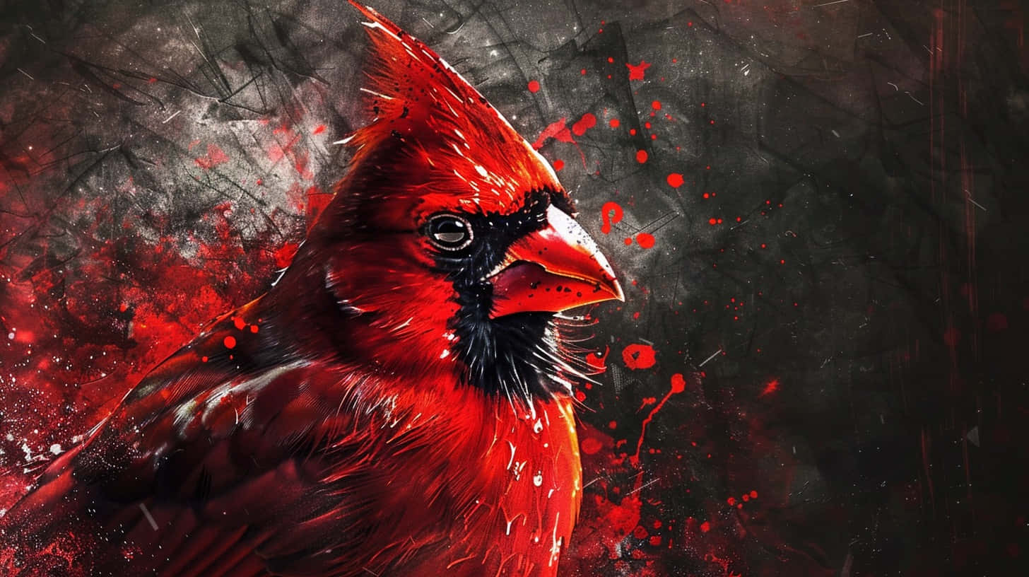 Artistic Cardinal Bird Representation Background