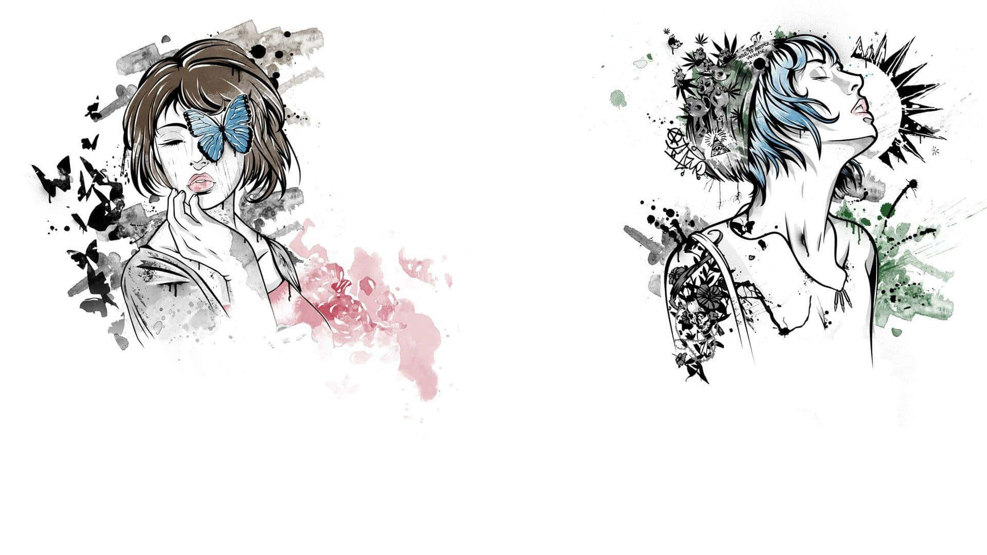 Artistic Expression Women Illustration Background