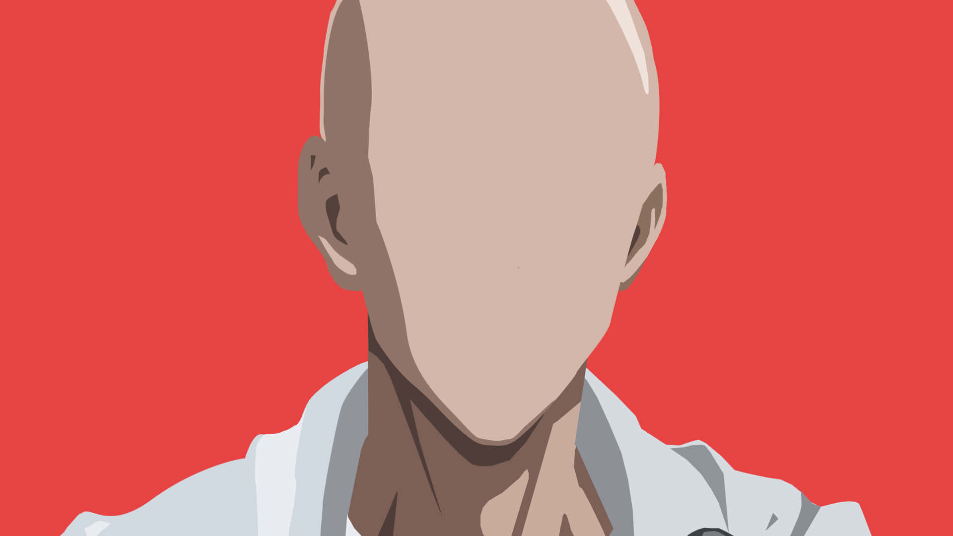 Artistic Illustration Of A Bald Human Face