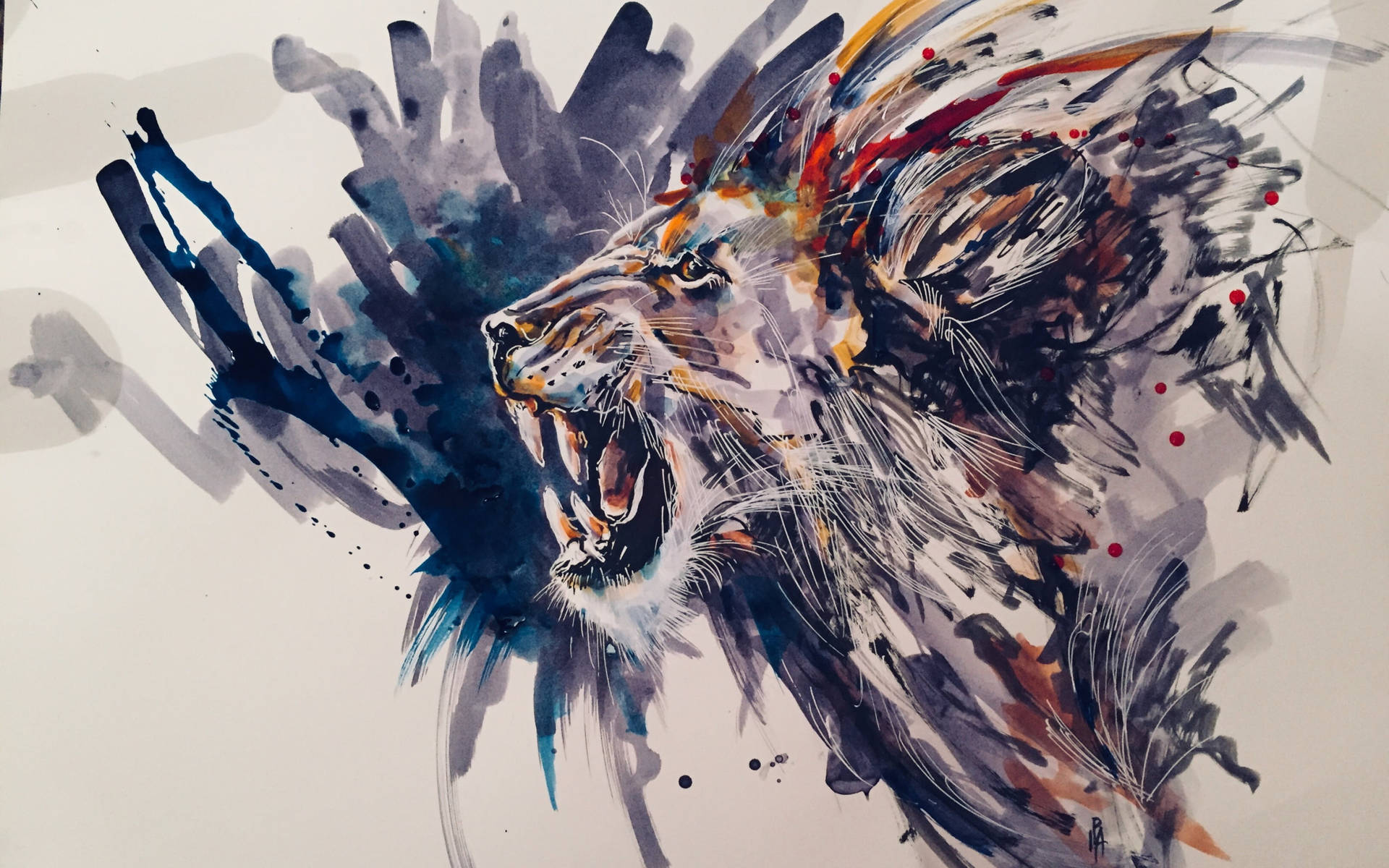 Artistic Lion Laptop