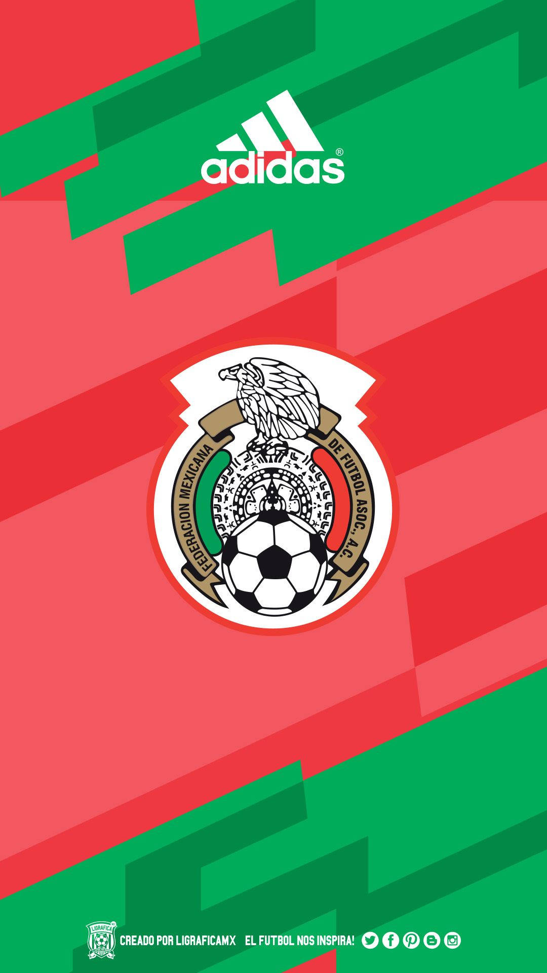 Artistic Mexico Soccer Team Logo Background