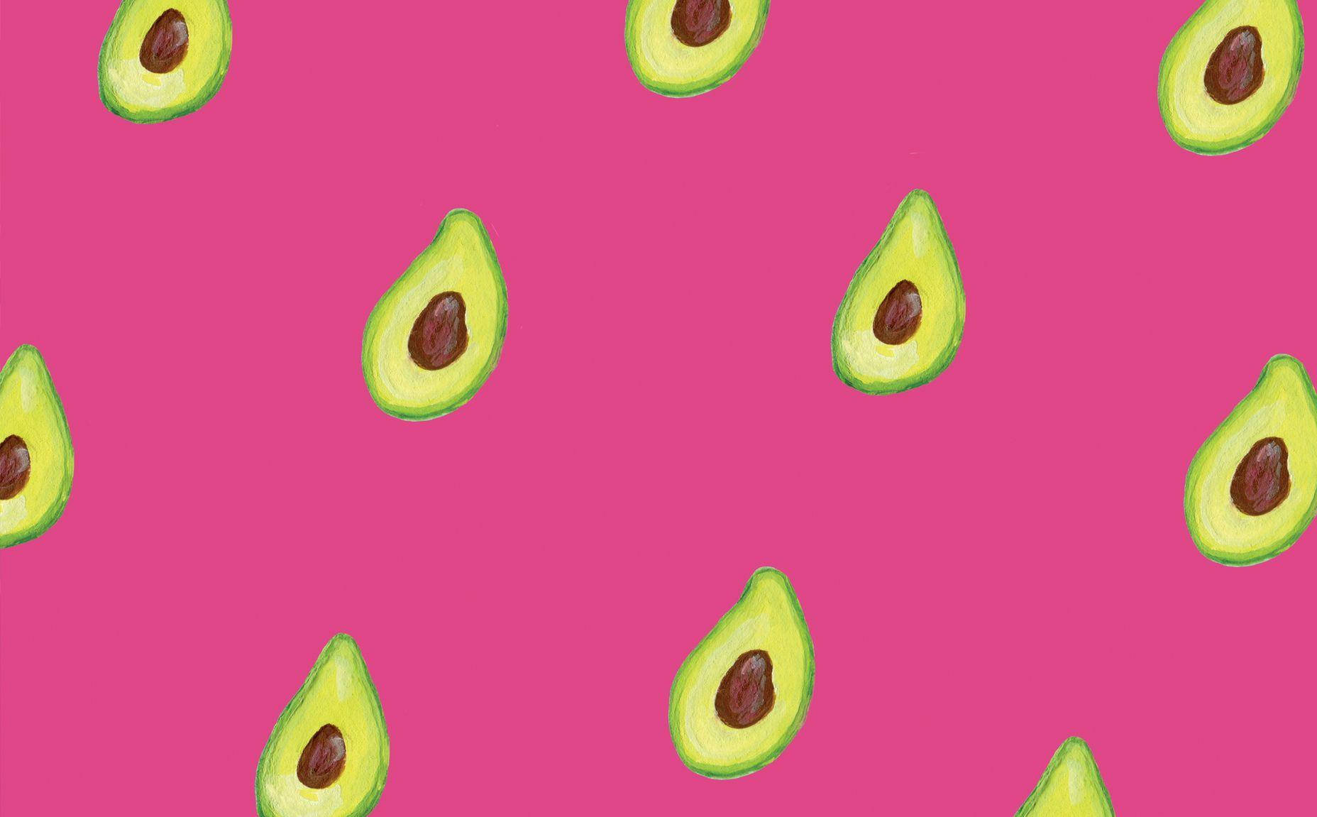 Artistic Pink Avocado Digital Painting