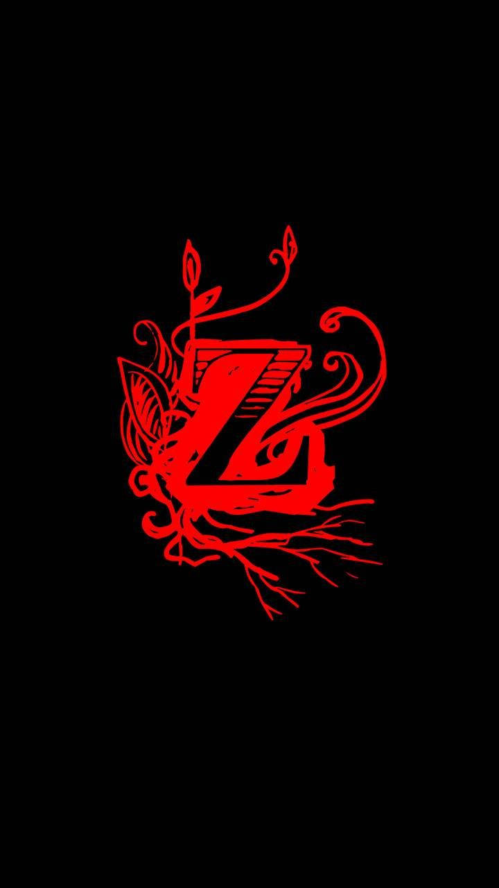 Artistic Red Letter Z Background