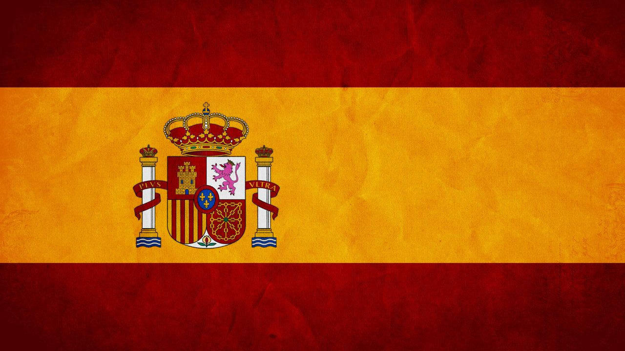 Artistic Rendition Of The Spain Flag With Distinguished Aesthetic Wrinkles
