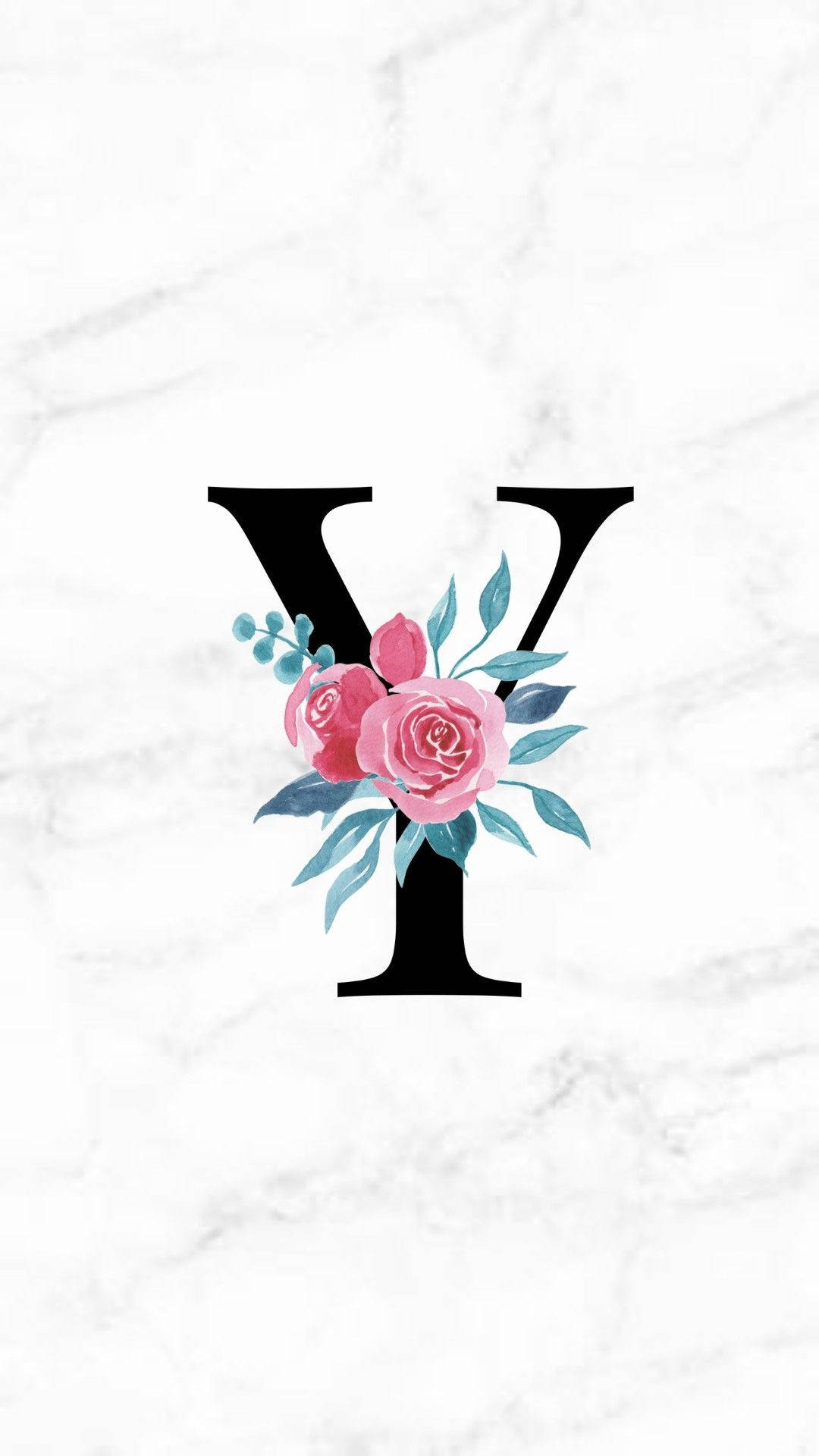 Artistic Representation Of The Letter Y Created With Beautiful Roses Background