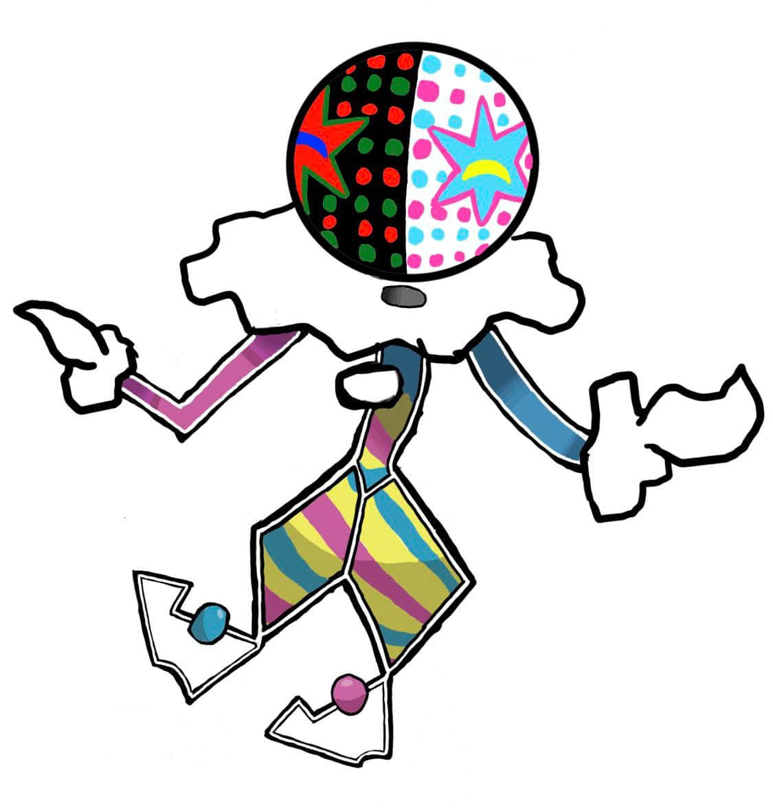 Artistic Representation Of The Pokemon Character Blacephalon Background