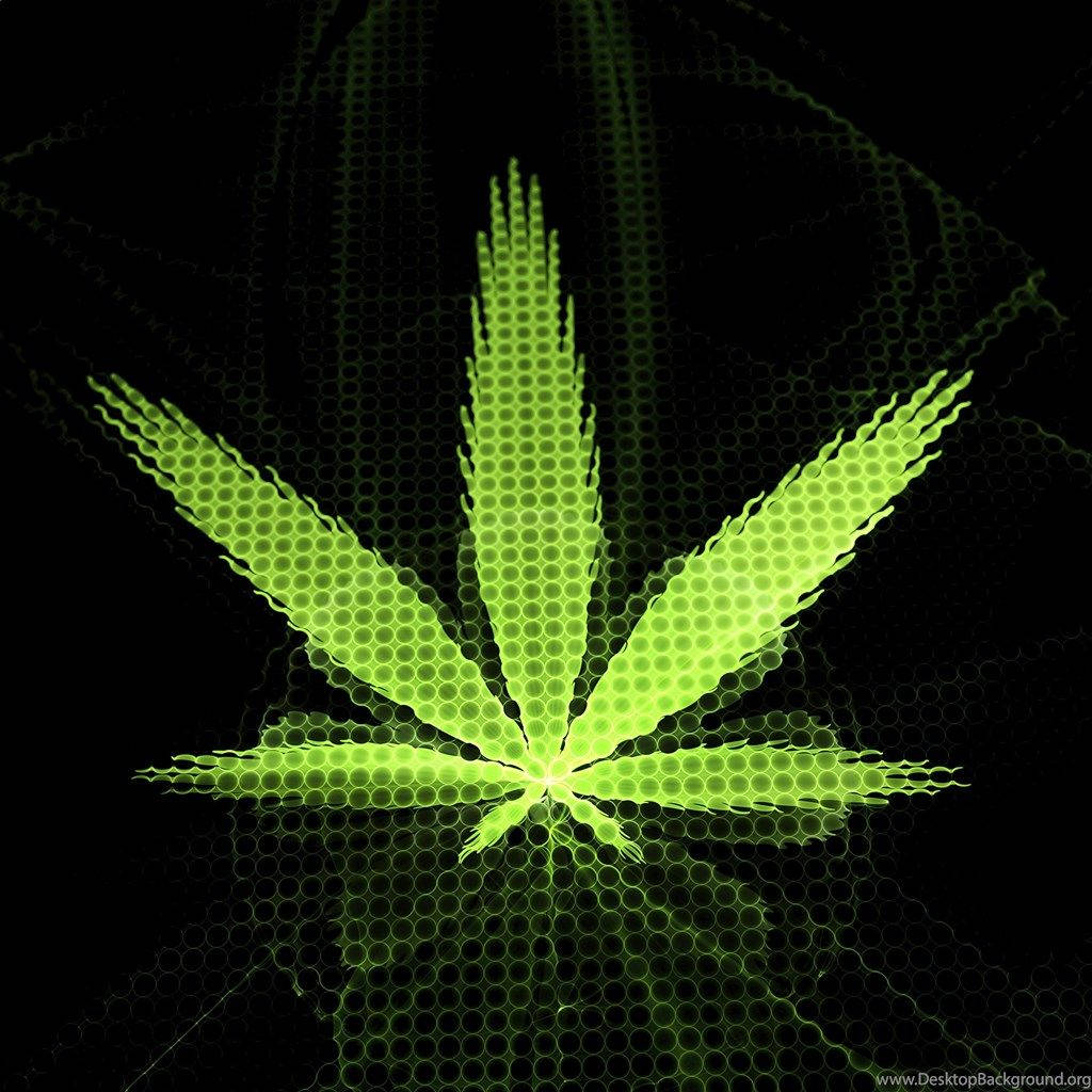 Artistic Representation Of Weed Leaf Background