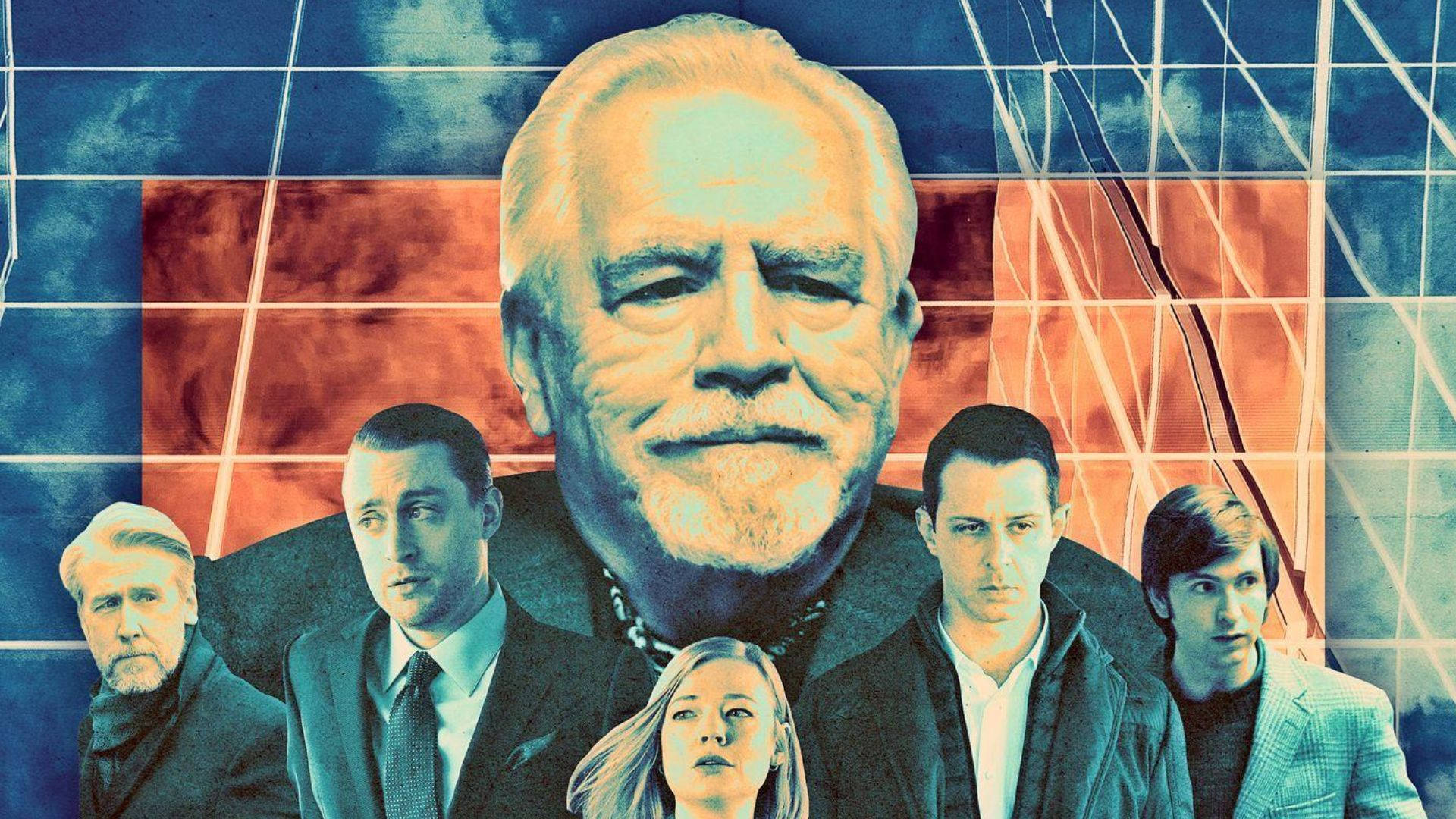 Artistic Roy Family From Succession Background
