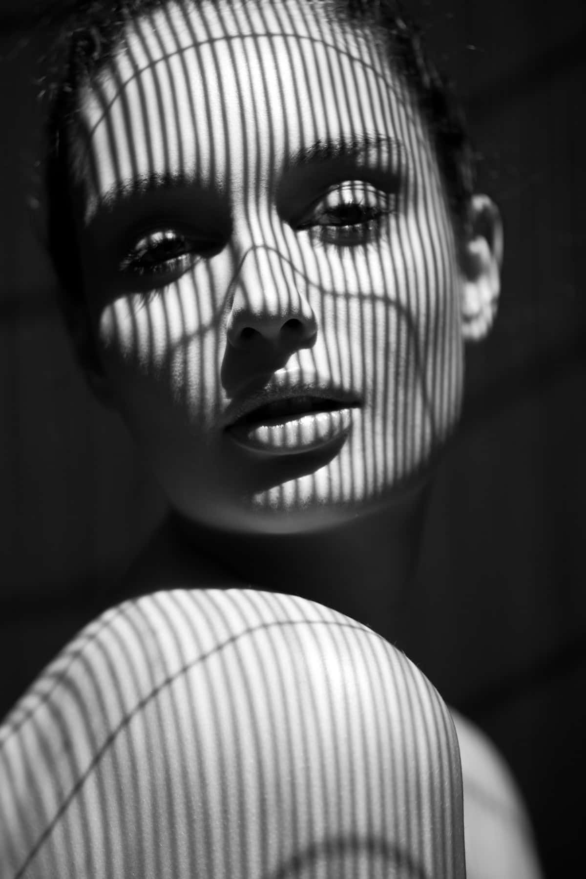 Artistic Shadow Portrait Woman