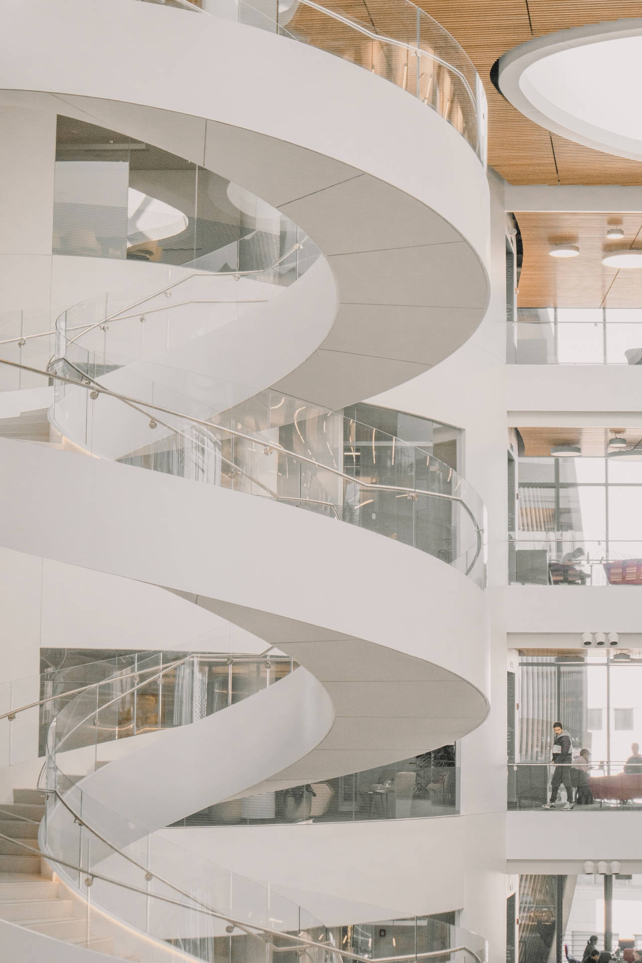 Artistic Shot Of Northeastern University Staircase