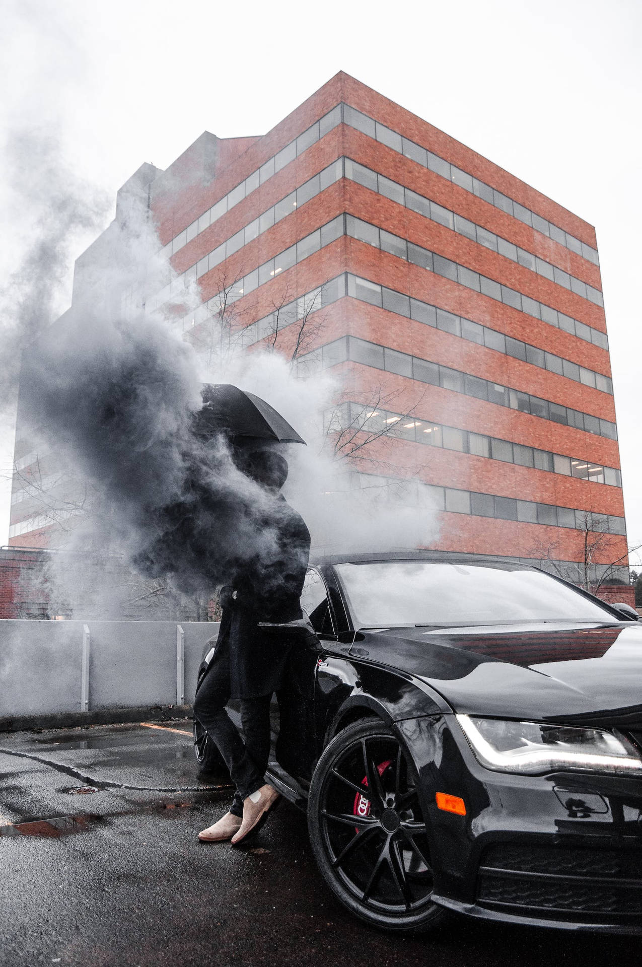 Artistic Shot With A Luxury Car Background