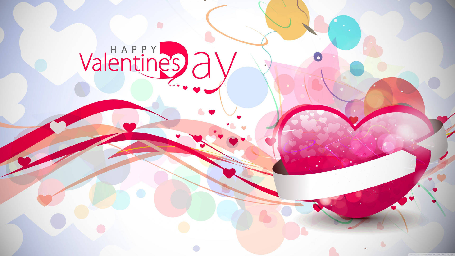 Artistic Valentine's Greeting Desktop Background