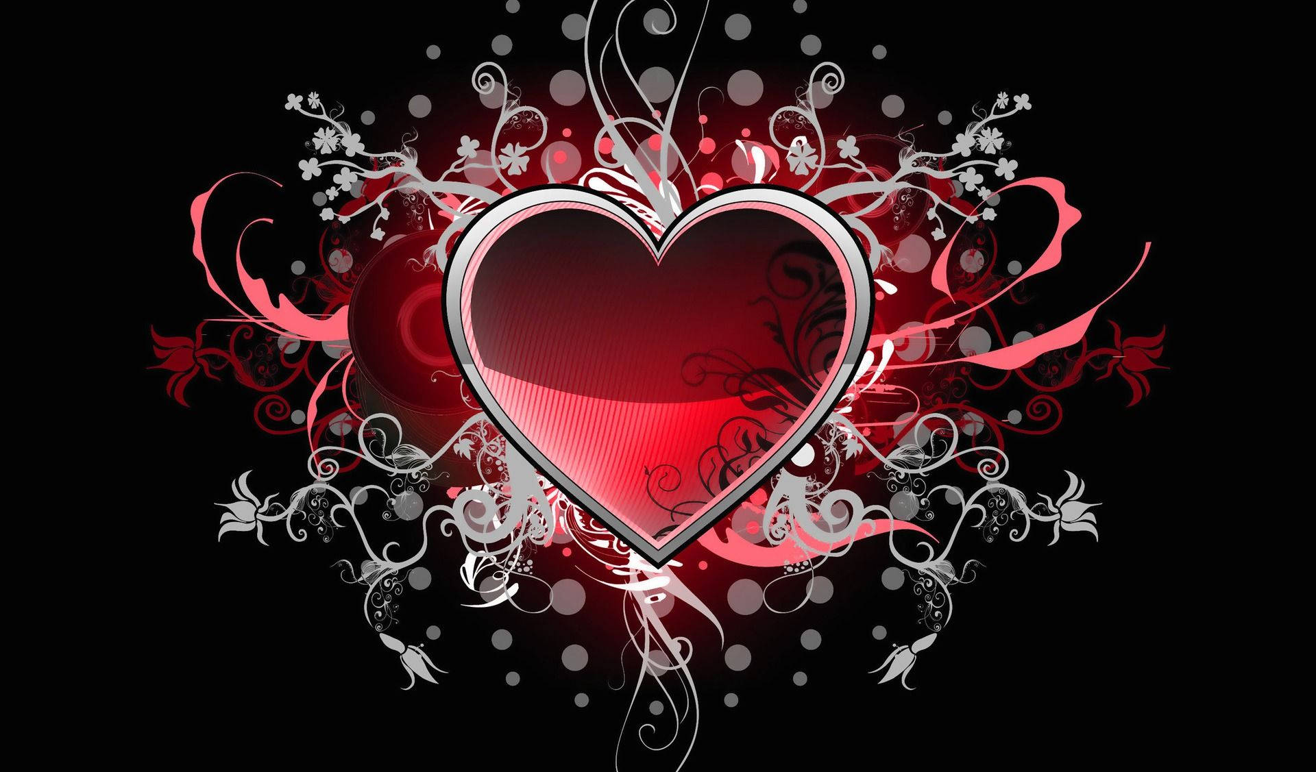 Artistic Valentine's Heart Desktop Background