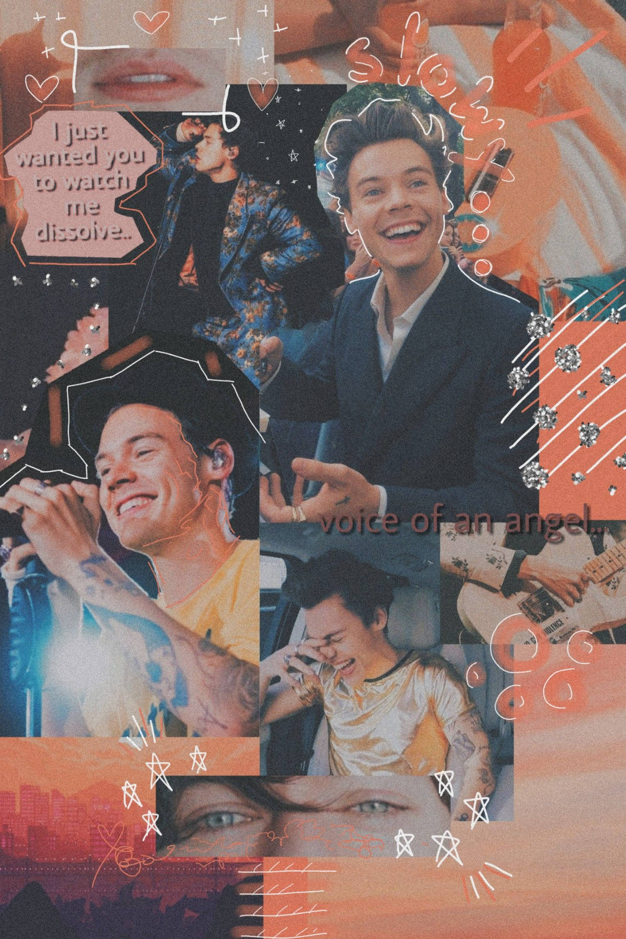 Artwork For Harry Styles Aesthetic Screen Background