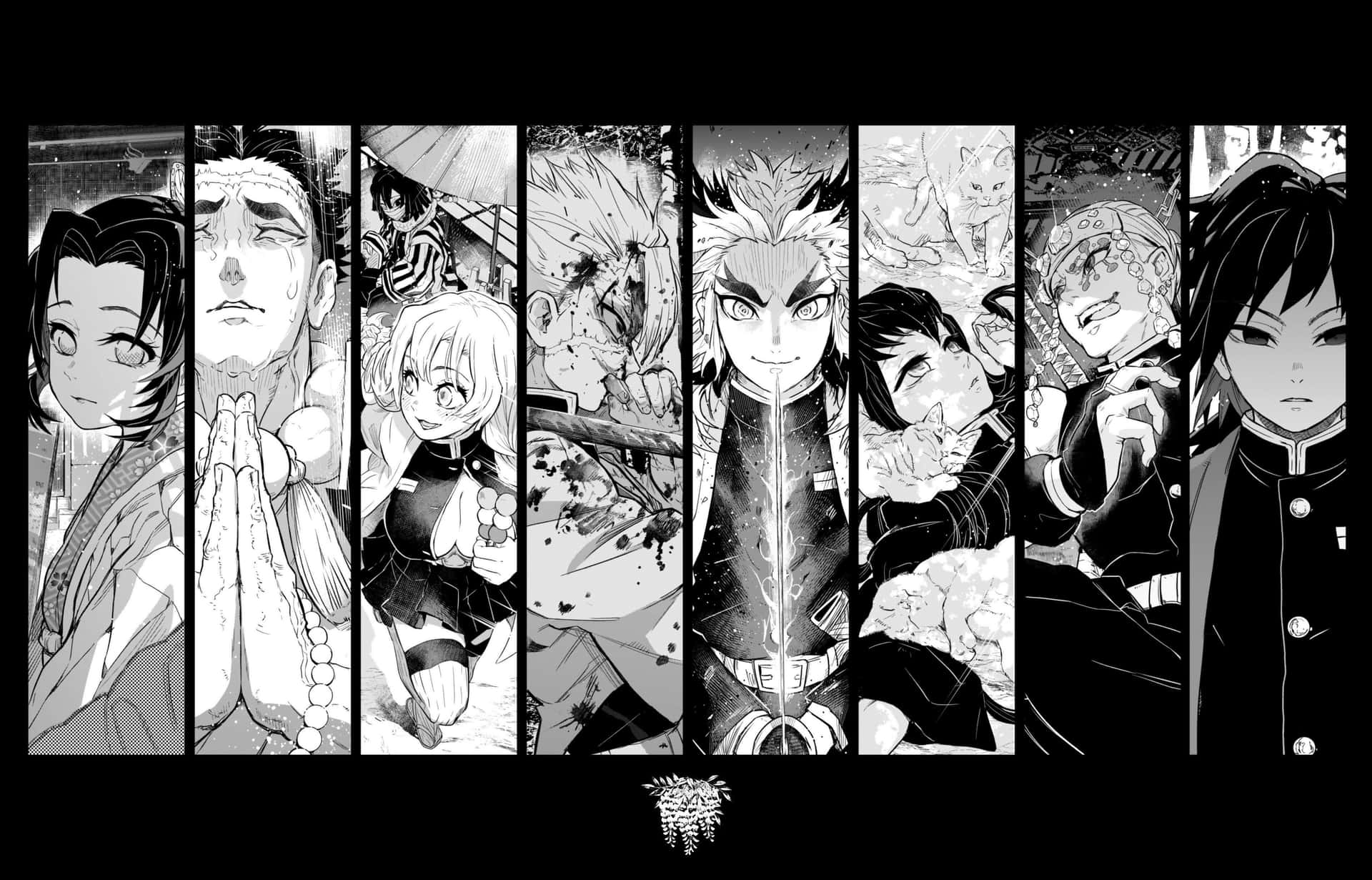 Artwork Of Demon Slayer Manga Background