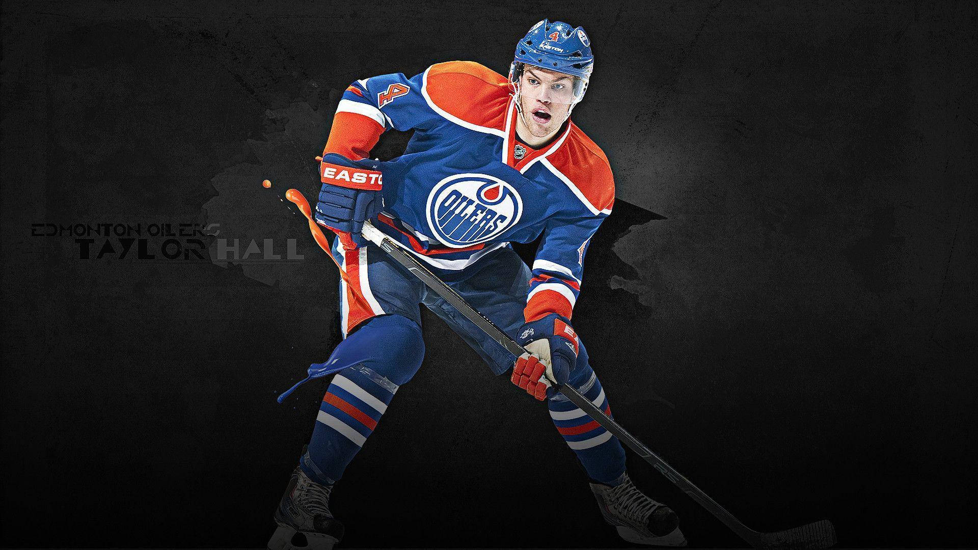 Artwork Of Left Winger Taylor Hall Background