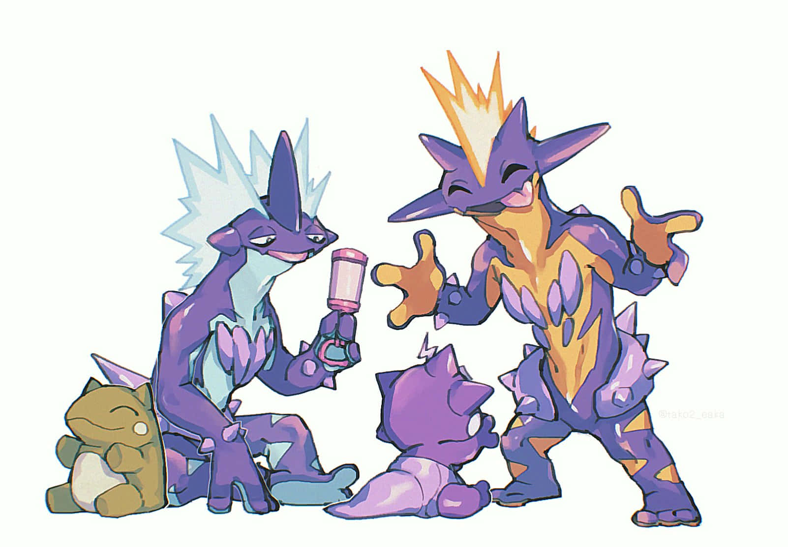 Artwork Of Toxel And Toxtricity Background