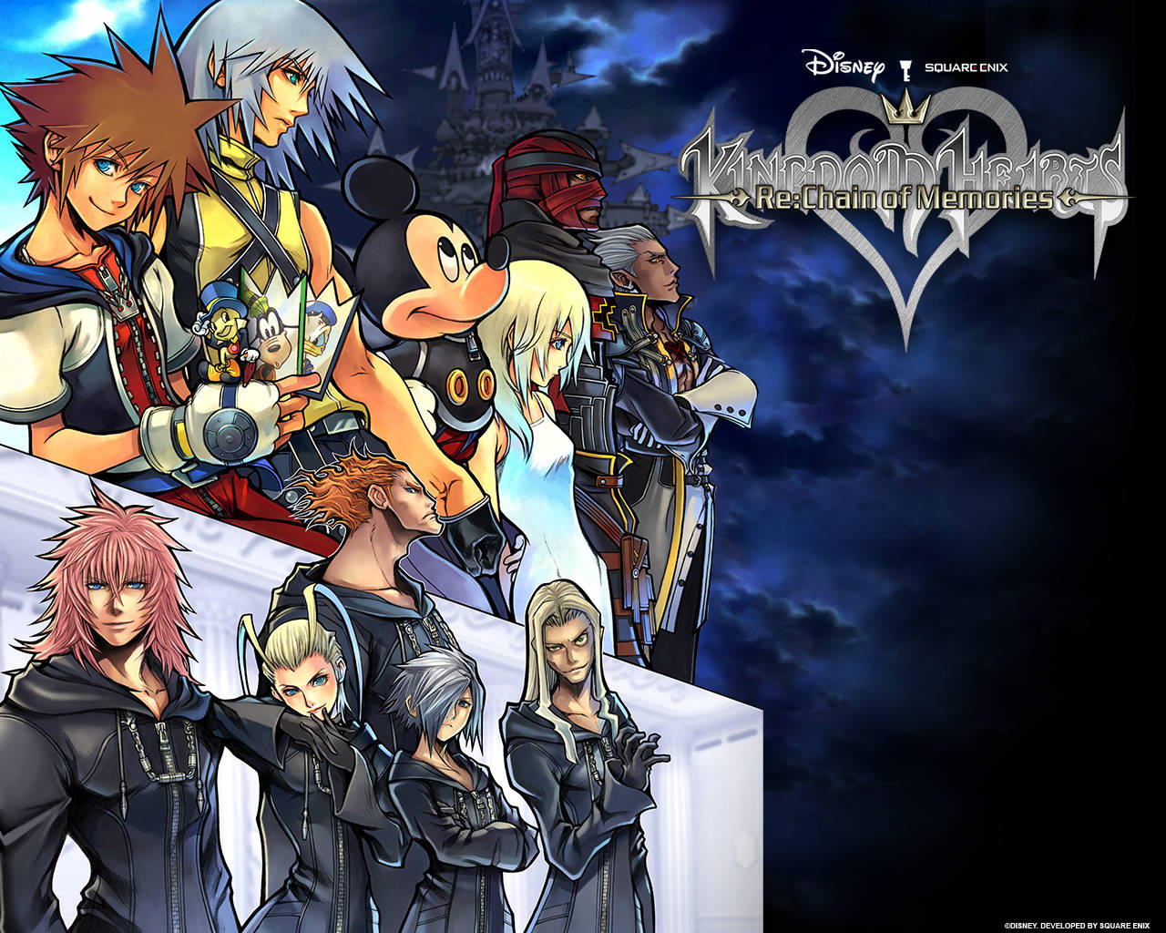 Artwork With Kingdom Heart Logo Display Background