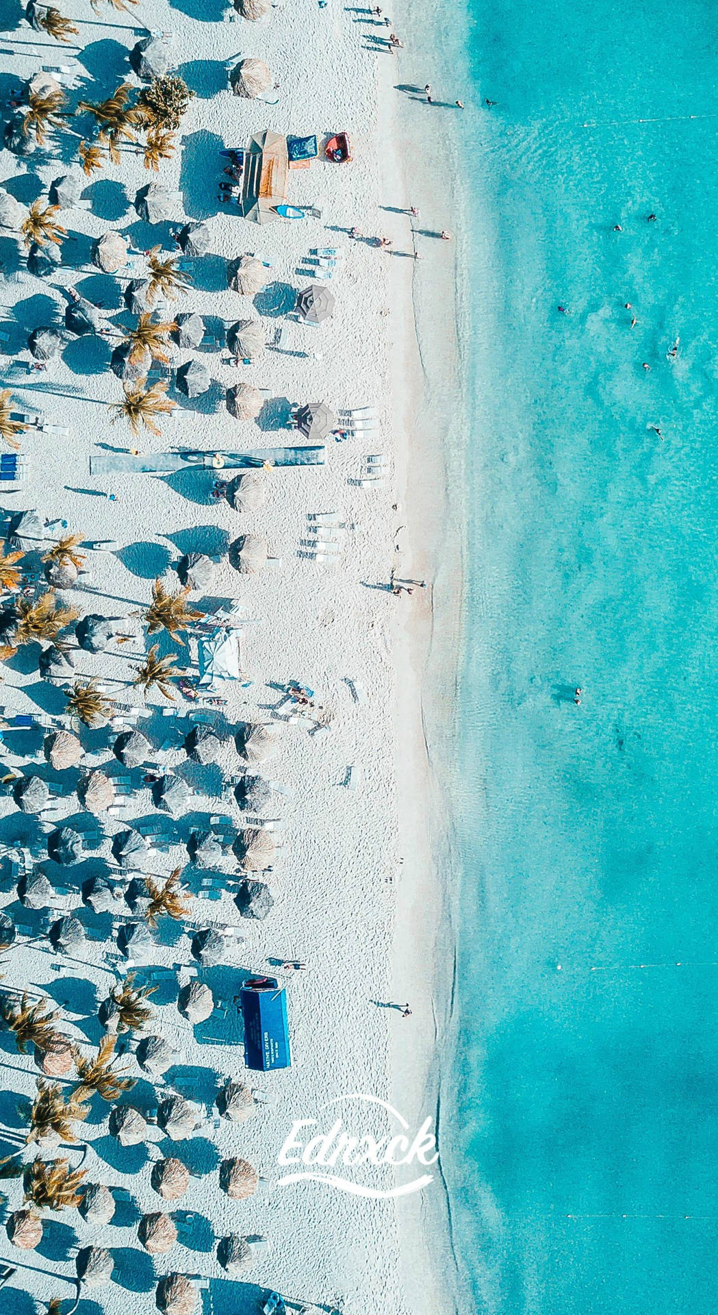 Aruba Beach Drone Shot