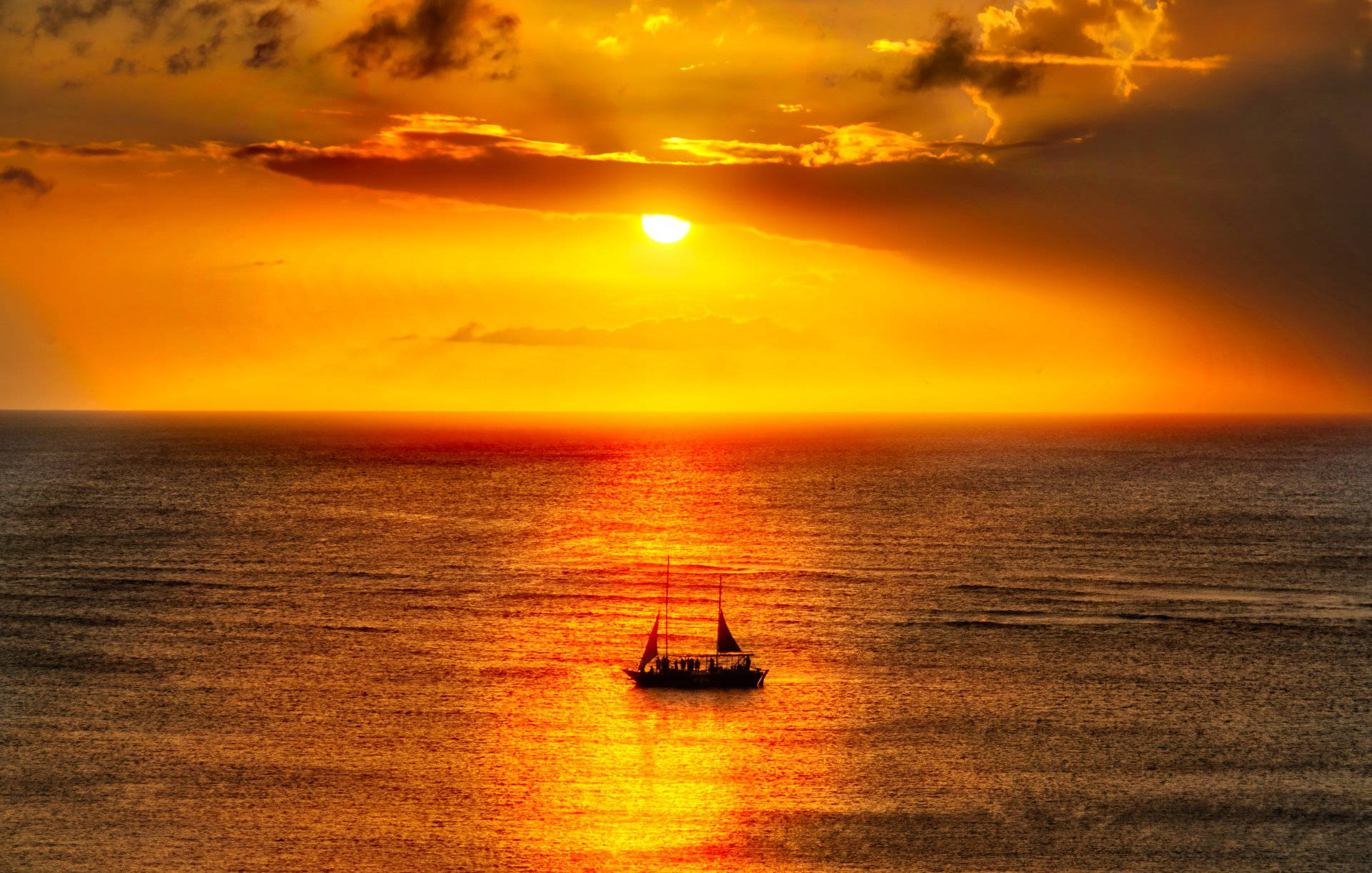 Aruba Caribbean Sunset Background