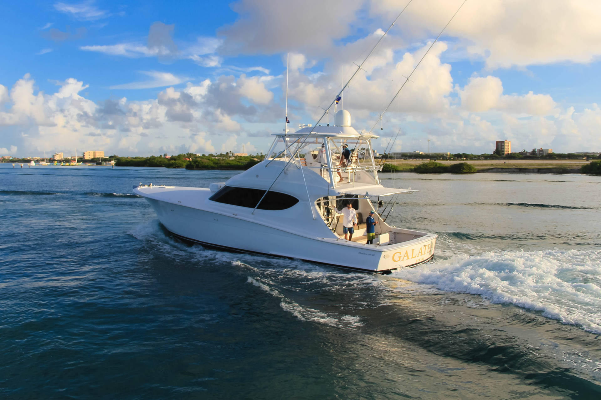 Aruba Yacht Fishing Background