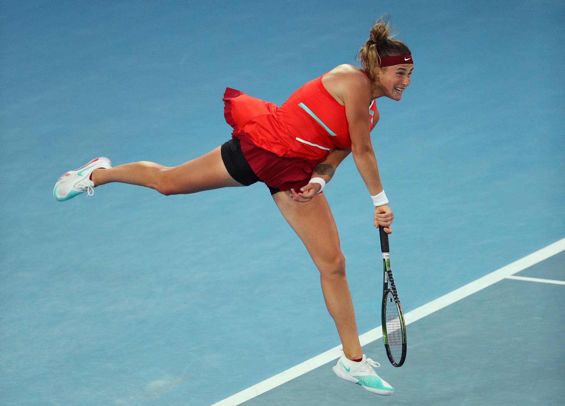 Aryna Sabalenka: A Showcase Of Athleticism And Determination Background