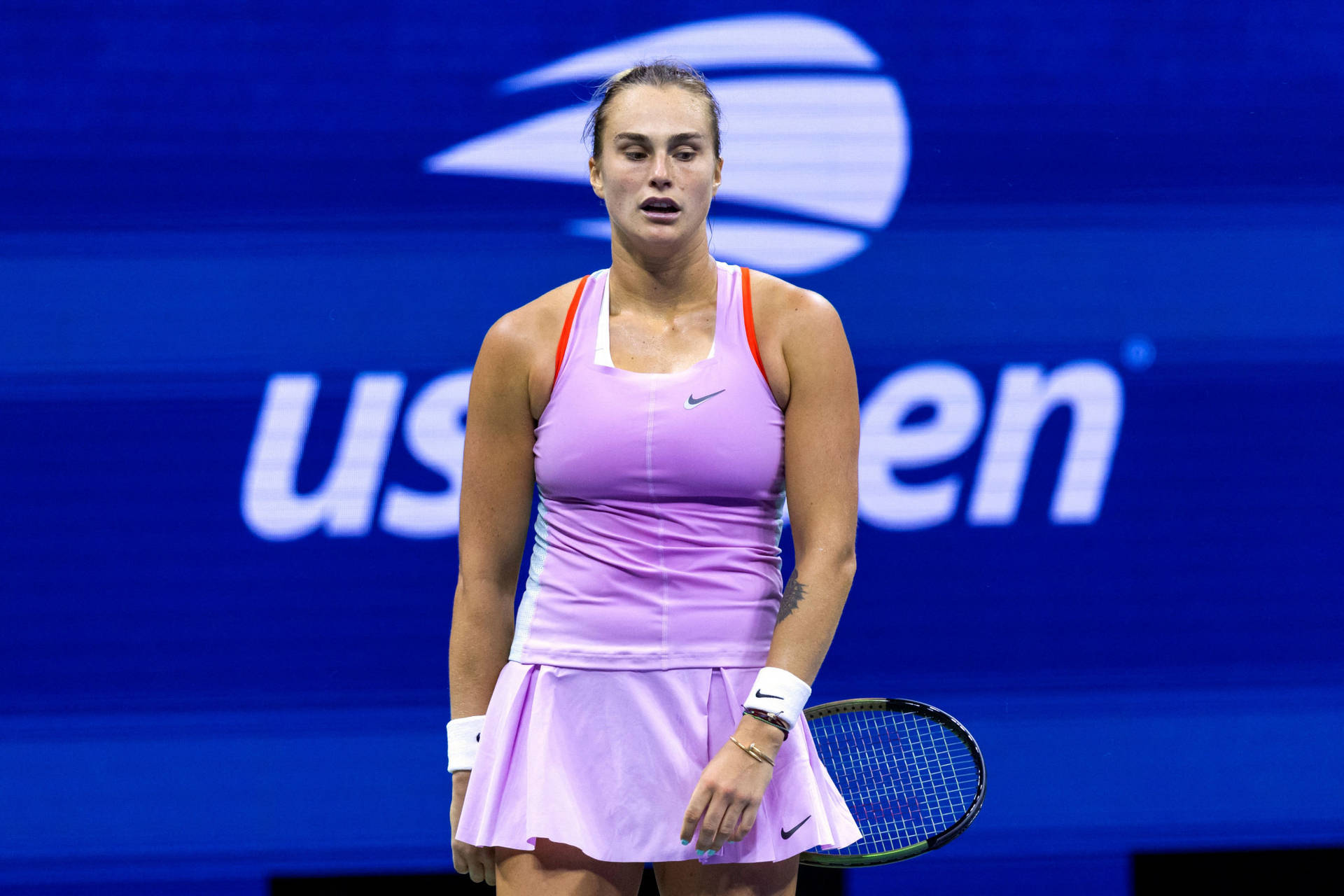 Aryna Sabalenka During The Us Open Background