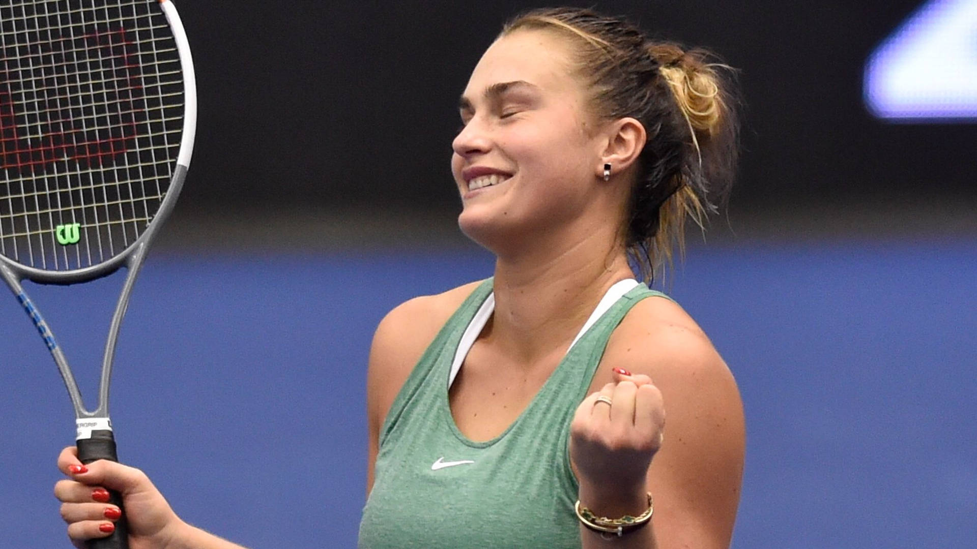 Aryna Sabalenka Smiling With Eyes Closed