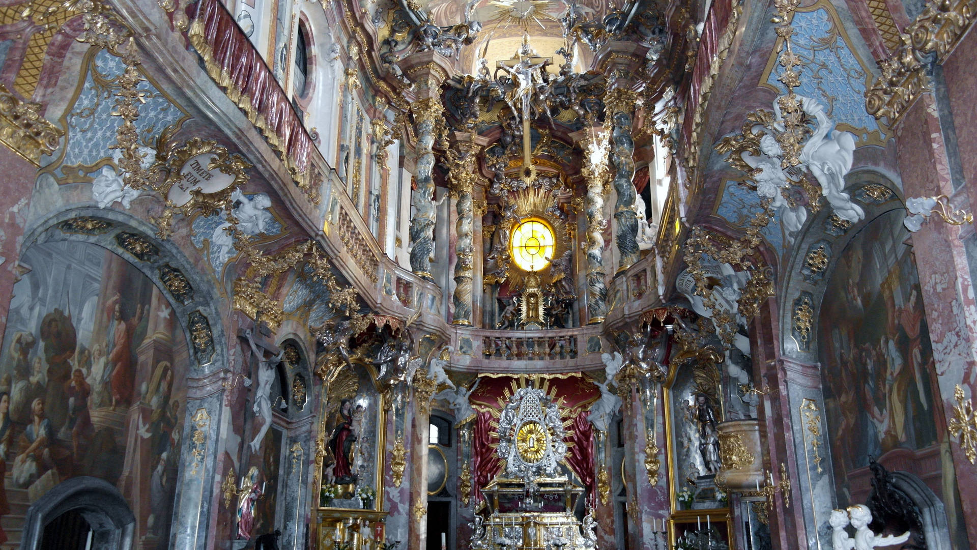 Asam Church In Munich Background