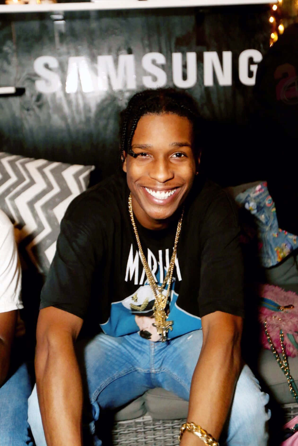 Asap Rocky And Tyler The Creator Enjoying A Track Session Background