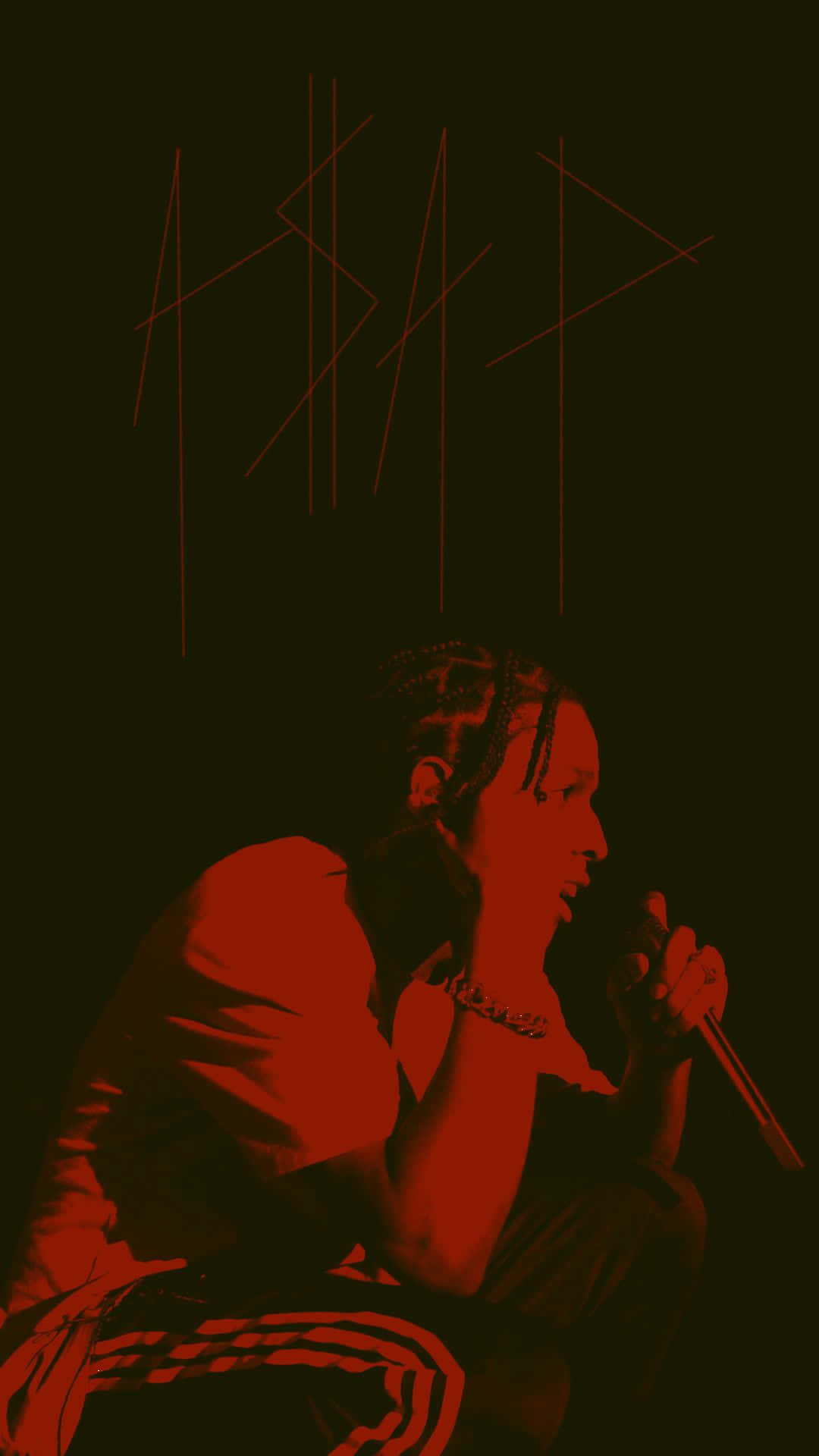 Asap Rocky In The Studio Recording His Latest Album, Testing Background