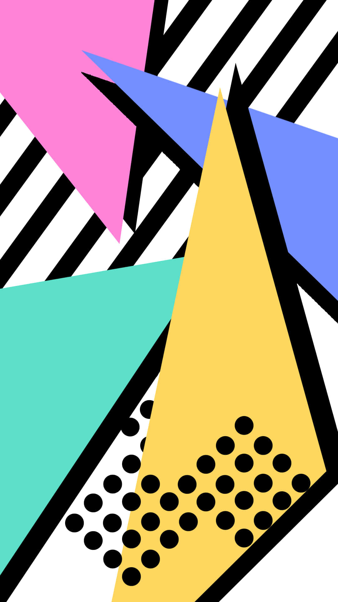 Asbtract Triangle 90s Style Background