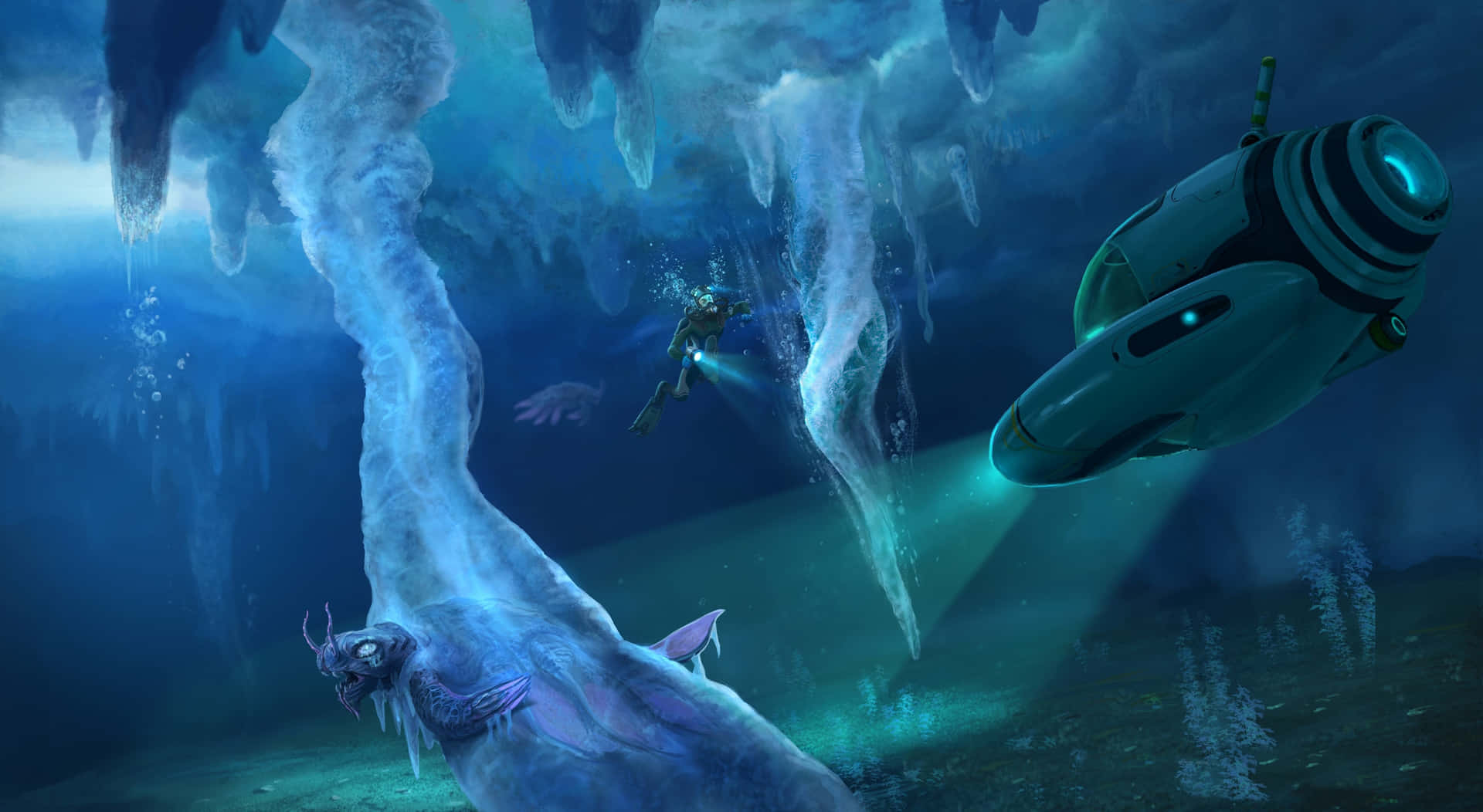 Ascend The Depths Of The Unknown In Subnautica 4k Background